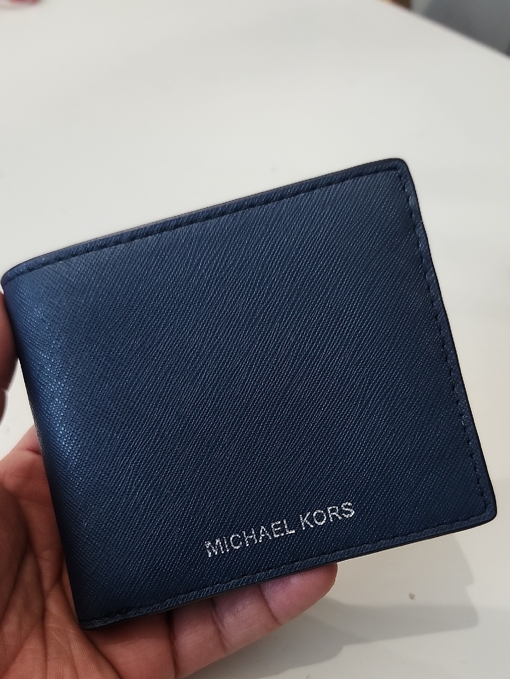 MICHAEL KORS BIFOLD W COIN PKT LEATHER/NAVY - Picture 6 of 9